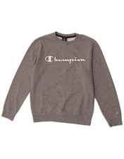 Champion Womens Graphic Oversized Sweatshirt Jumper UK 10 Small Grey CM14