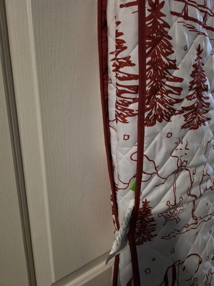 Edredón reversible de Navidad Peanuts Snoopy completo/queen 88x92 ropa de cama navideña Foto 4 de 4