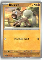 Rockruff 089/162 Temporal Forces Common NM Pokemon TCG