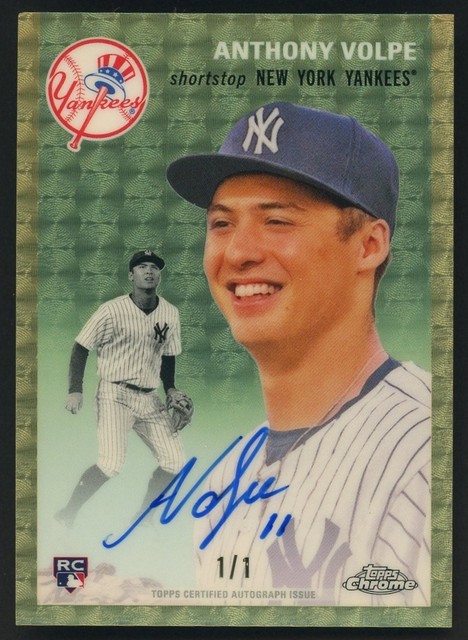 2023 Topps Chrome Platinum Superfractor Anthony Volpe Yankees RC Rookie AUTO 1/1
