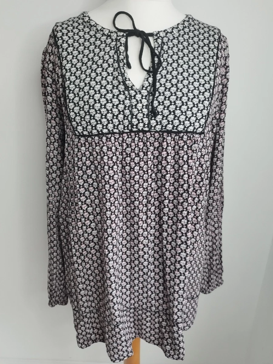 Robe midi fleurie vintage des années 70 : mélange de coton à manches nouées - Canada
