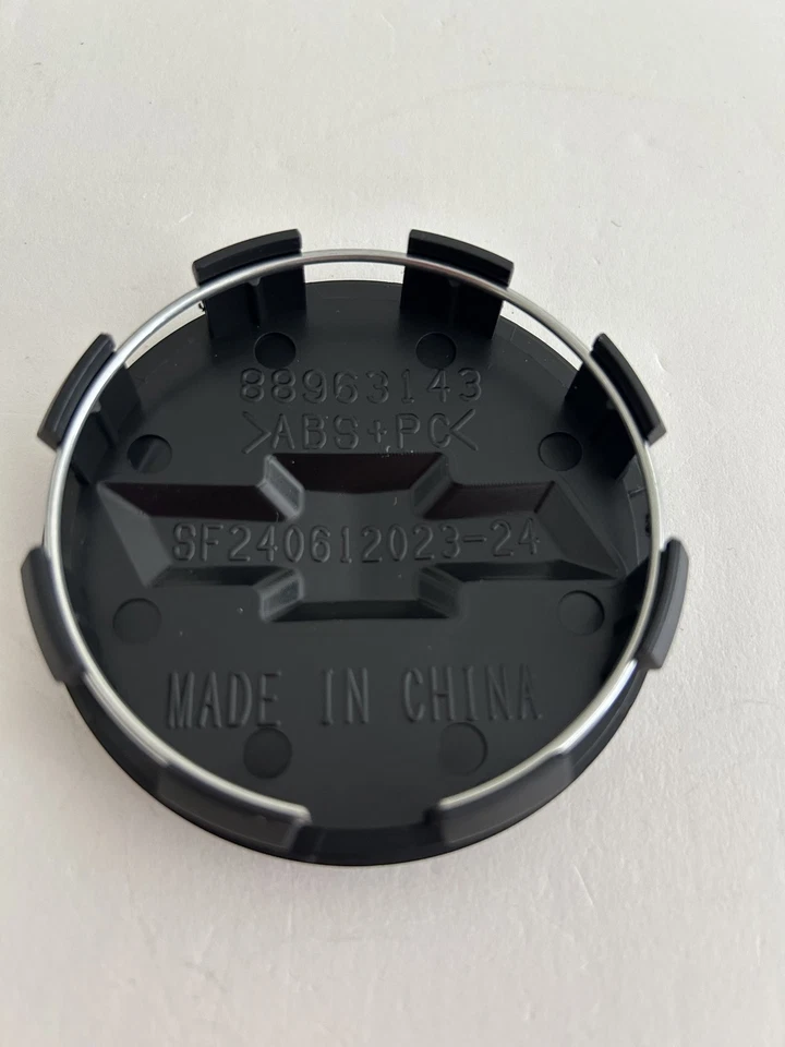 Tampas de centro de roda Chevy preto fosco 4 peças emblema preto para Silverado 1500 2500 - Imagem 2 de 3
