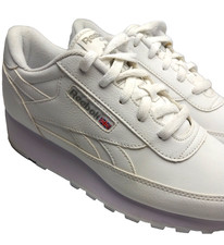 Reebok Classic White Womens Shoes Sz 7.5  Light Purple-Lilac Sneakers
