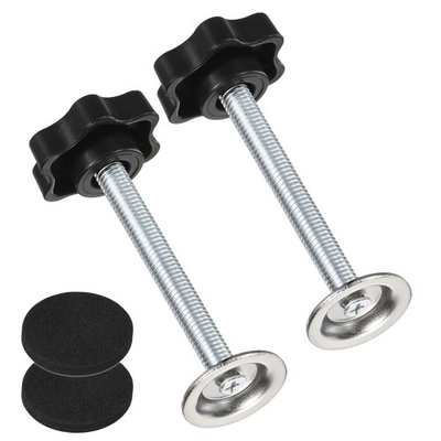 #ad 2 Pack M8x65mm Star Clamping Knobs with Screws Pressure Plate Rubber Pad AU $12.96