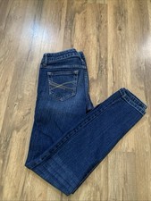 Y2K Low Rise Skinny Jeans Aeropostale Ashley Fit Dark Wash Size 1 Short Size 1/2