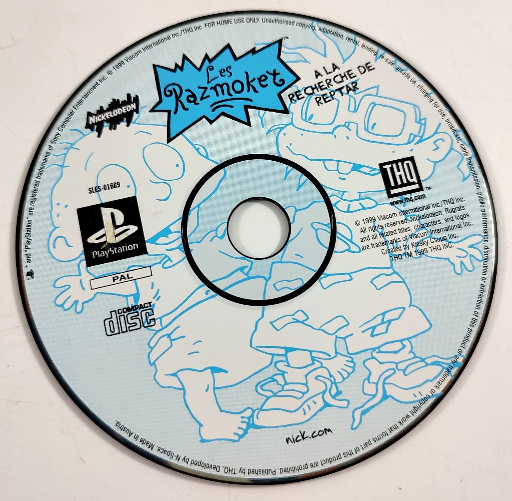 Jeu Playstation 1 PS1 loose VF  Les Razmoket A la Recherche de Reptar