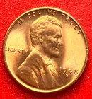 1948-S Lincoln Wheat Cent Penny GEM RED BU From an Original Bank Roll