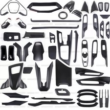 Juego de tapicería interior completo ABS negro mate para Corvette C8 2020-25