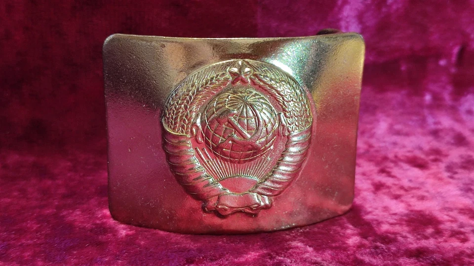 Vintage Soviet Army Military Belt Buckle Coat of Arms Soviet Union USSR Uniform - Image 3 of 4