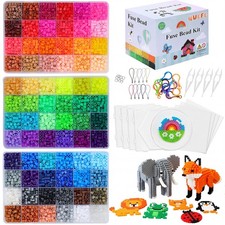 QUEFE Fuse Beads Kit 15000 Pcs 72 Colors 5mm Craft 15000 Pcs, 72