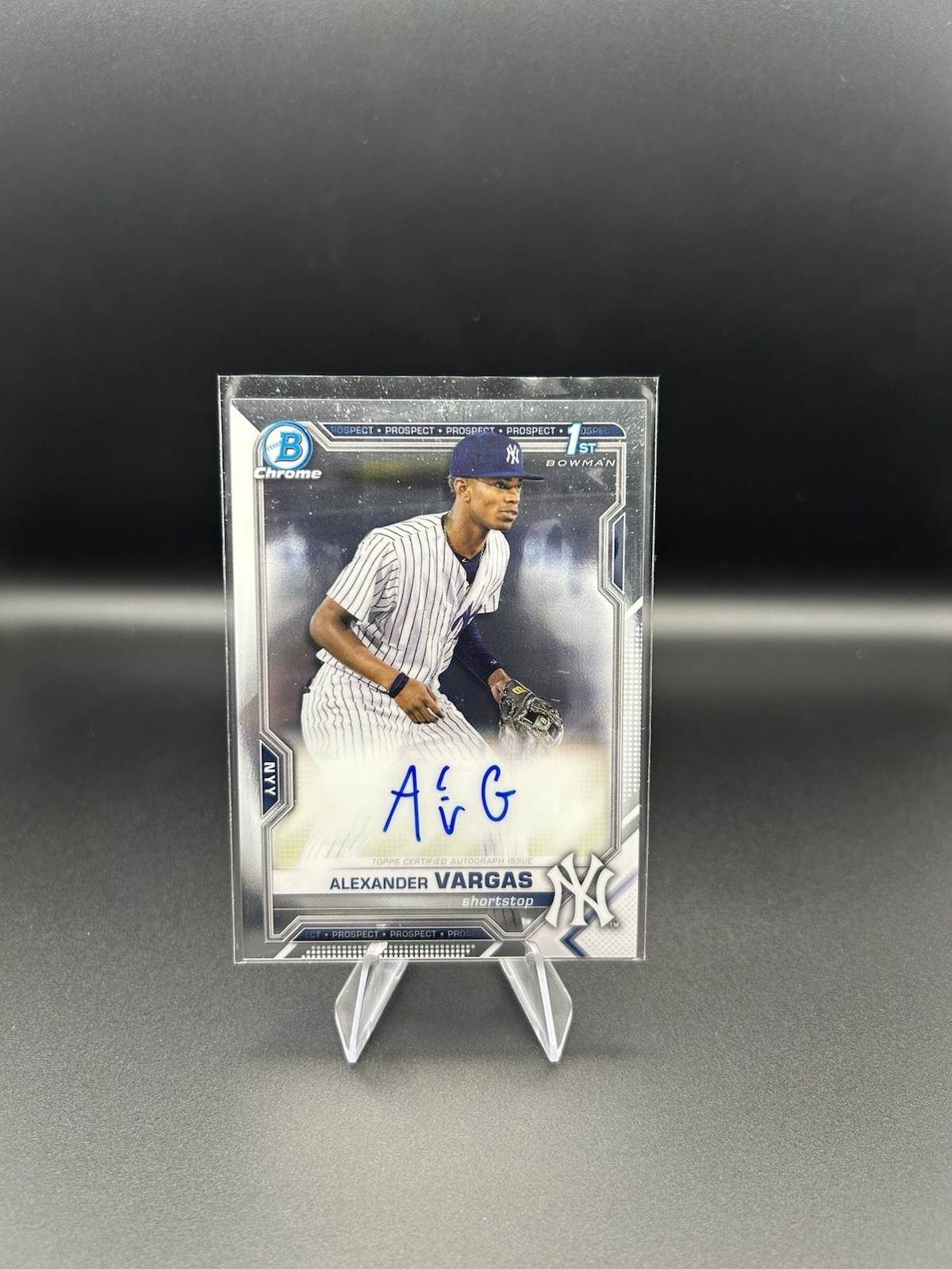 2021 Bowman Chrome 1st AUTO Alexander Vargas #CPA-AV Yankees NYY
