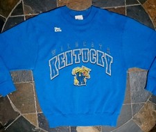 VTG 90s Pro Player UK Kentucky Wildcats Crewneck Sweatshirt Blue Medium USA Made