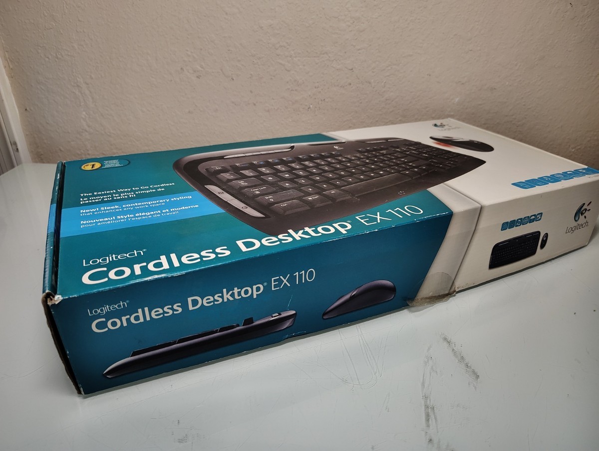 Logitech EX110 Cordless Desktop Wireless Keyboard No USB Receiver **No Mouse