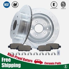 Rear Drilled Brake Rotors Ceramic Pads Kit for Nissan Rogue 350Z Juke X-Trail