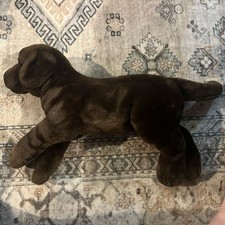 Vintage Plush Brown Dog Puppy Labrador Retriever Stuffed Animal Old Toy Antique