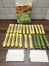 Vtg Toni Curve n Body Hair Perm Rods Plastic Curlers 23 Pieces 2 Retro Box K B