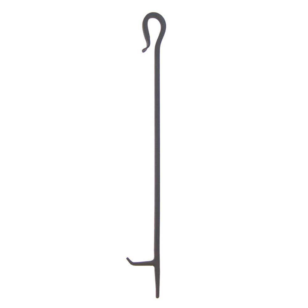 Minuteman International Wrought Iron Fireplace Poker Shepherd Hook 28in Graphite