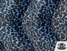 Velboa Faux Fur Short Pile Fabric Animal Print CHEETAH BLUE/ 60" W /By the Yard