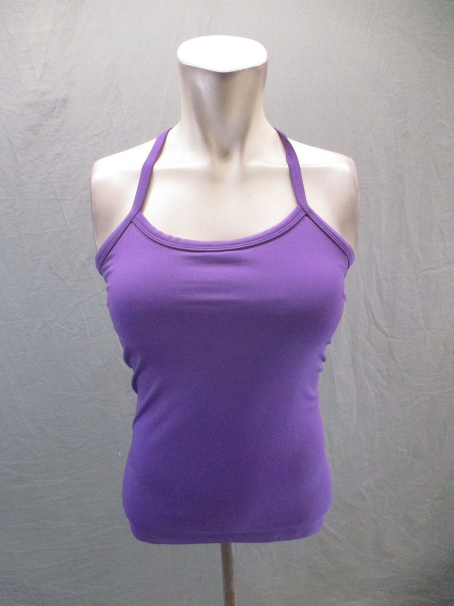Under Armour HEAT GEAR Size SM Womens Purple Athletic Racer Back Tank Top  509