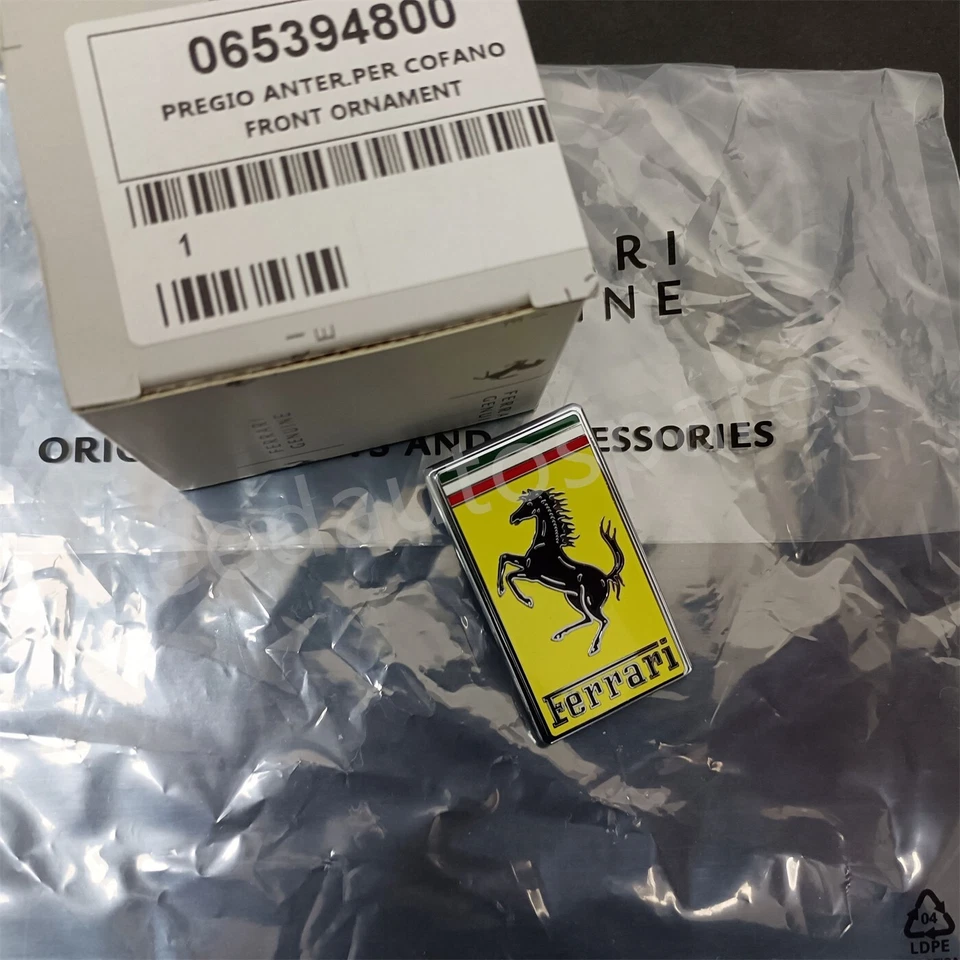 Insignia de parachoques capó delantero Ferrari 458/F8/488/F12/FF/599/612/430/SF90/Roma65394800 Foto 4 de 4