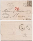 GB QV 6d 1874 cover London to Messina, Italy attractive cover