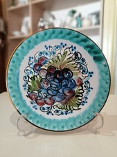 Piatto In Ceramica Di Caltagirone Dipinto A Mano D. 19