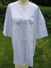 Ladies Shirt Dress by Soyaconcept - Blue & White - Uk Size XL