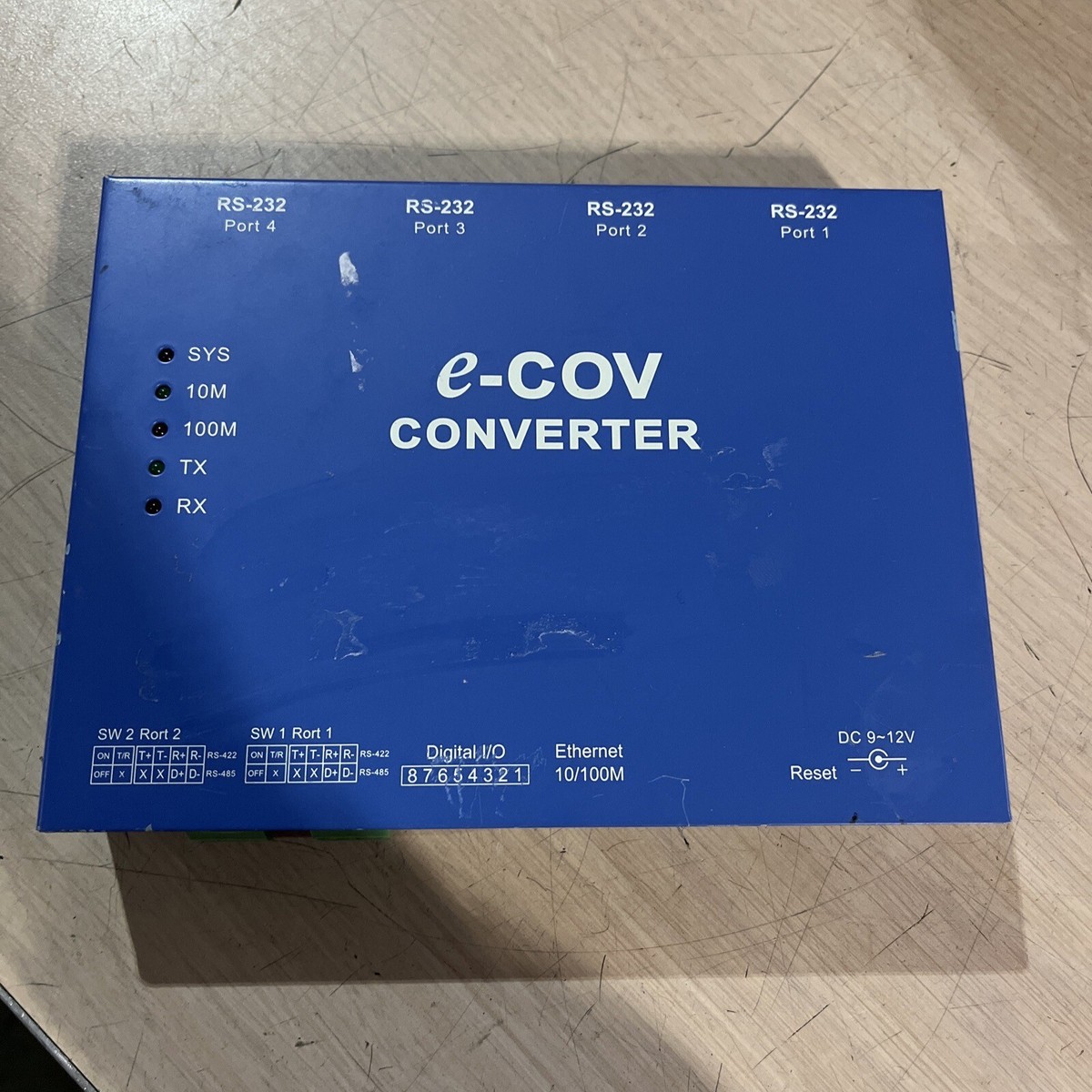 E-COV ECOV-432 RS232 CONVERTER SERIAL-ETHERNET RS232/422/485 TO