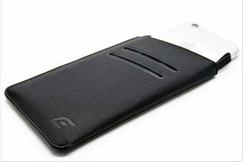 Slip Case Pouch Canvas Sleeve for Apple iPhone 6 Protective Skin Cover Black - Picture 4 of 5