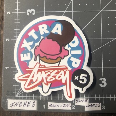 Stussy Extra Dip Adult Humor Decal Sticker Skateboard Guitar B12O