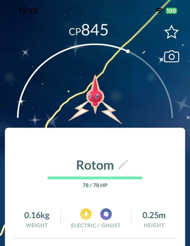 Shiny Rotom - TRADE 1 Mil stardust - unregistered trade - Picture 1 of 1