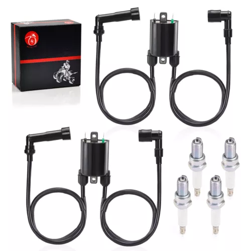 21121-1288 Ignition Coil & Spark Plug For Kawasaki Vulcan 1500 VN1500 1996-2008 - Picture 1 of 8