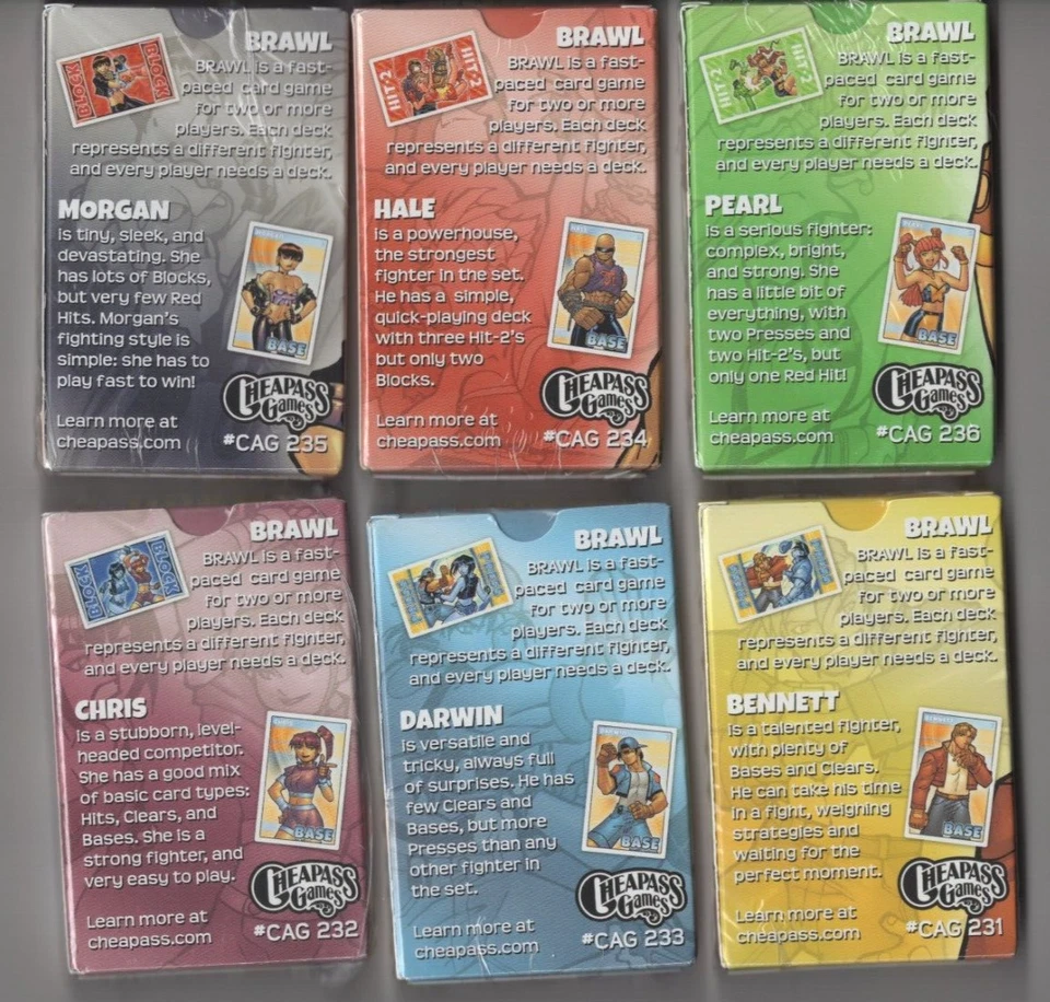 obo BRAWL 6-Deck Bundle RealTime Martial Artist Fighter Card Game - Image 2 of 2