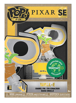 FUNKO POP PIN! DISNEY WALL-E #SE (2022 WALMART EARTH DAY EXCLUSIVE STICKER)
