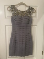 Sherri Hill Dress Grey Short Size 2