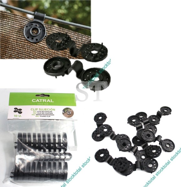 10 CLIP FIJACION PARA MALLAS OCULTACION Y OTROS USOS SIMILARES 355410