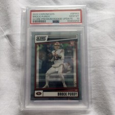 2022 Panini Chronicles Brock Purdy Rookie RC Score Premium 401 SILVER PSA 10 GEM