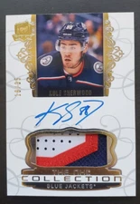 2019-20 UD The Cup Kole Sherwood NHL Collection 3 Color Patch Auto 18/35 #NHL-KS