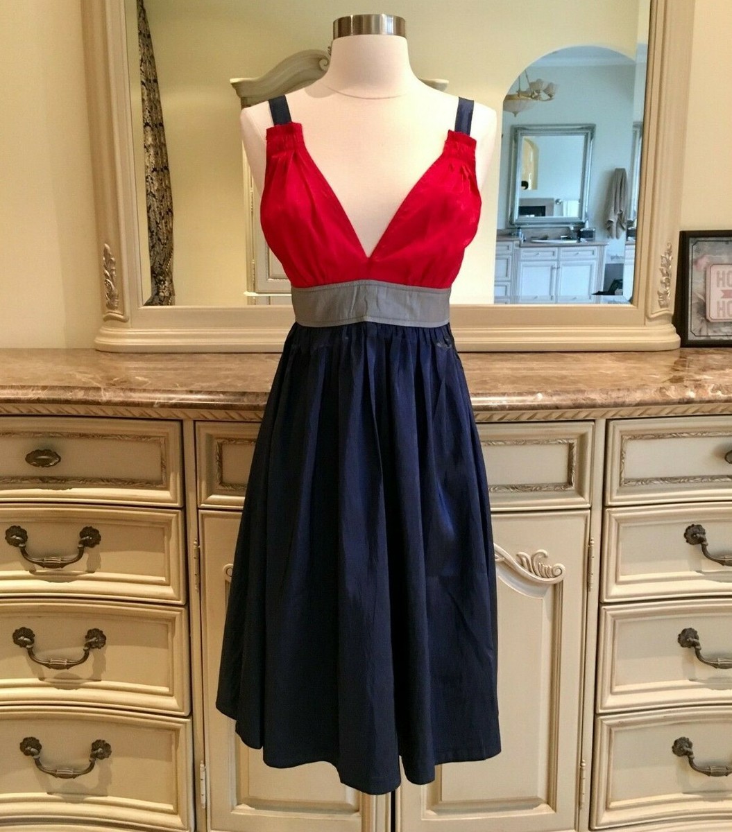 Women Color Block Empire Waist Dress | eBay