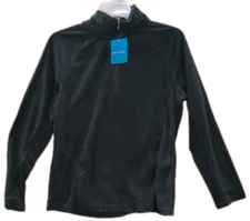 NEW Columbia Glacial IV Stand Up Collar Half Zip Women's 2XL Fleece Black L3