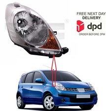 FITS NISSAN NOTE 2006-2009 FRONT  HEADLIGHT HEADLAMP DRIVER SIDE RH RIGHT OFF OS