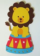 Cute Circus Animal Lion Die Cut Paper Piecing Scrapbook Embellishment