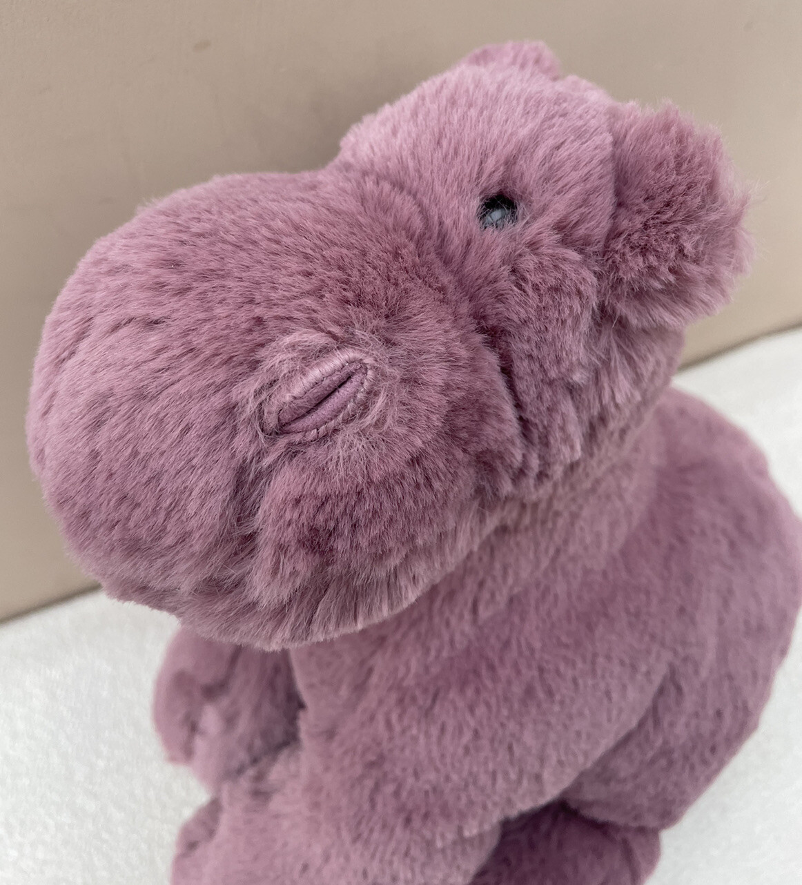 NEW Jellycat Huggady Hippo Soft Toy Baby Comforter Deep Plum Purple