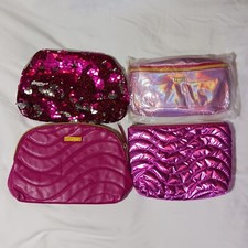 Lot of 4 Mixed Zipper Makeup  Cosmetic Bags - Ulta, Tarte, Shiseido