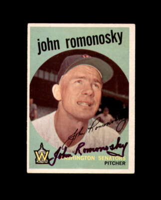 John Romonosky Signed 1959 Topps Washington Senators Autograph