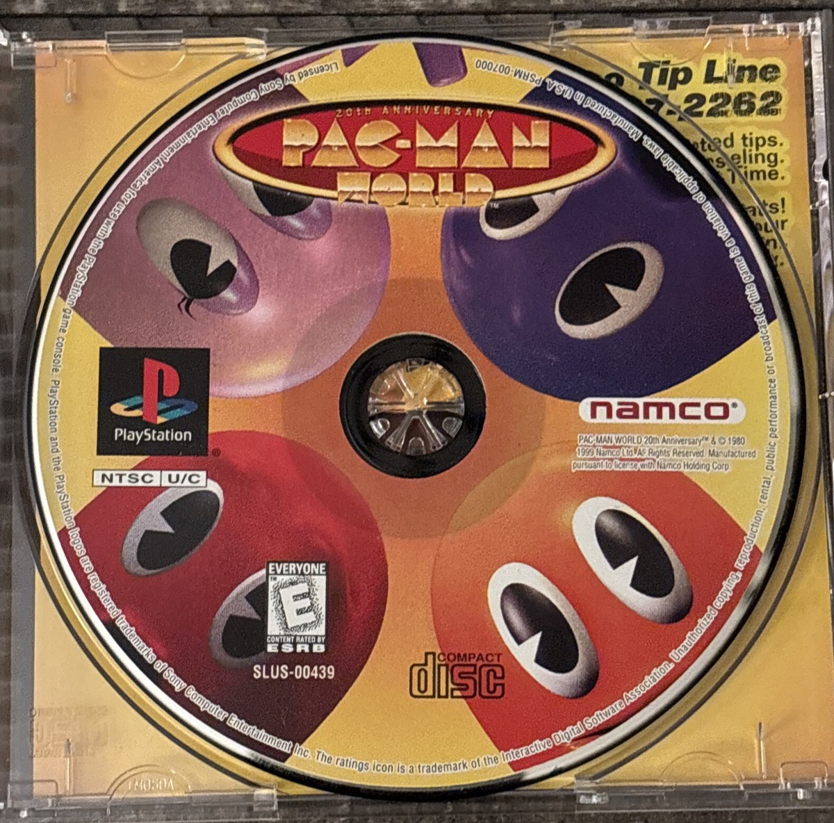 Pac-Man World 20th Anniversary (Sony PlayStation 1, 1999) Black