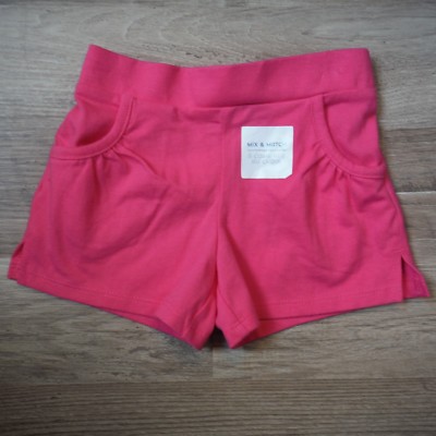 Old Navy bright pink shorts knit cotton with pockets Girls size 2T