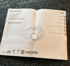 Instructions ONLY Fujifilm Digital Camera S2900 FinePix Instruction Manual