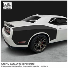 Dodge Challenger 2008-2023 Tall Side Billboard Stripes Decals (Choose Color)