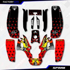 Red Spark Racing Fender Graphics Kit fits Yamaha Warrior 350 Decal Sticker kit